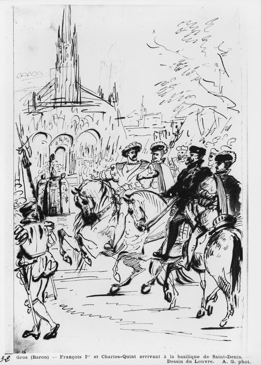 Francis I ve Charles V, Saint-Denis Abbey Kilisesi