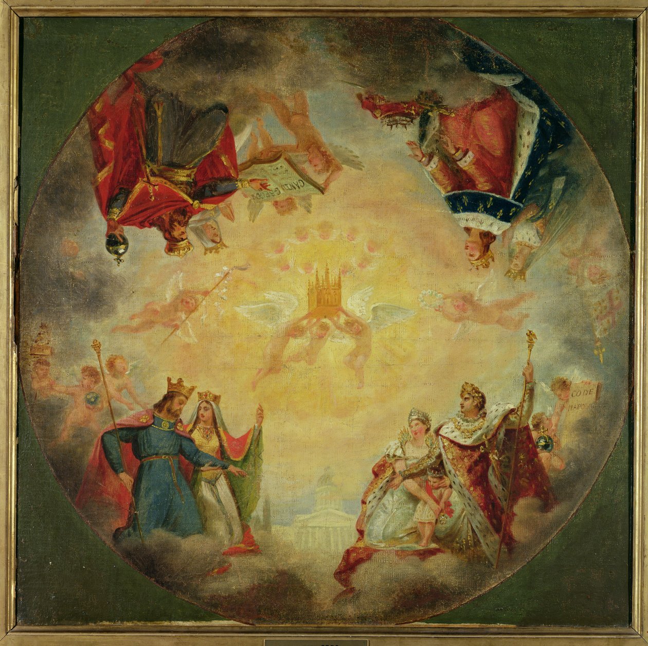 Glory of St. Genevieve, study for the cupola of the Pantheon, c.1812  by Antoine Jean Gros