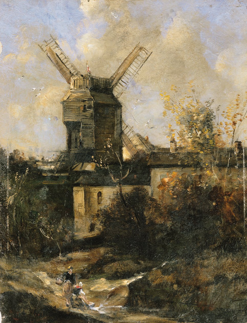 Moulin de la Galette, Montmartre, 1861 by Antoine Vollon