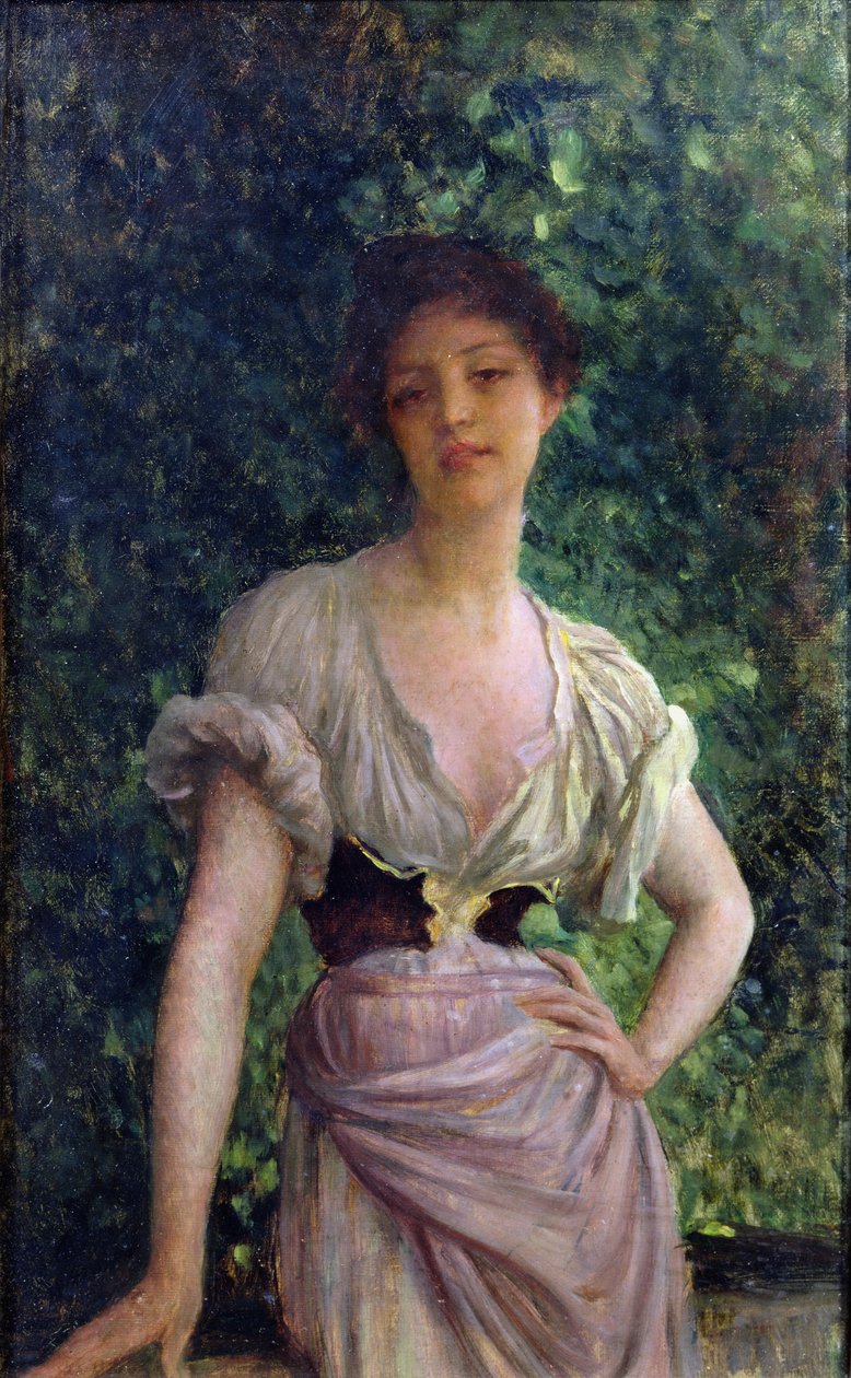 çamaşırcı kadın by Antoine Auguste Ernest Herbert or Hebert