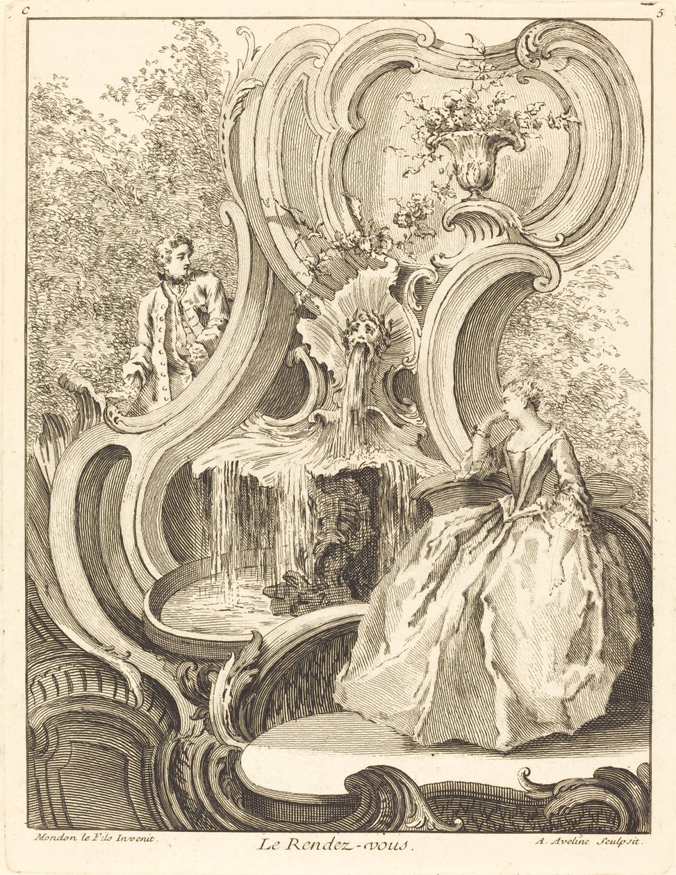 Buluşma, 1736. by Antoine Aveline
