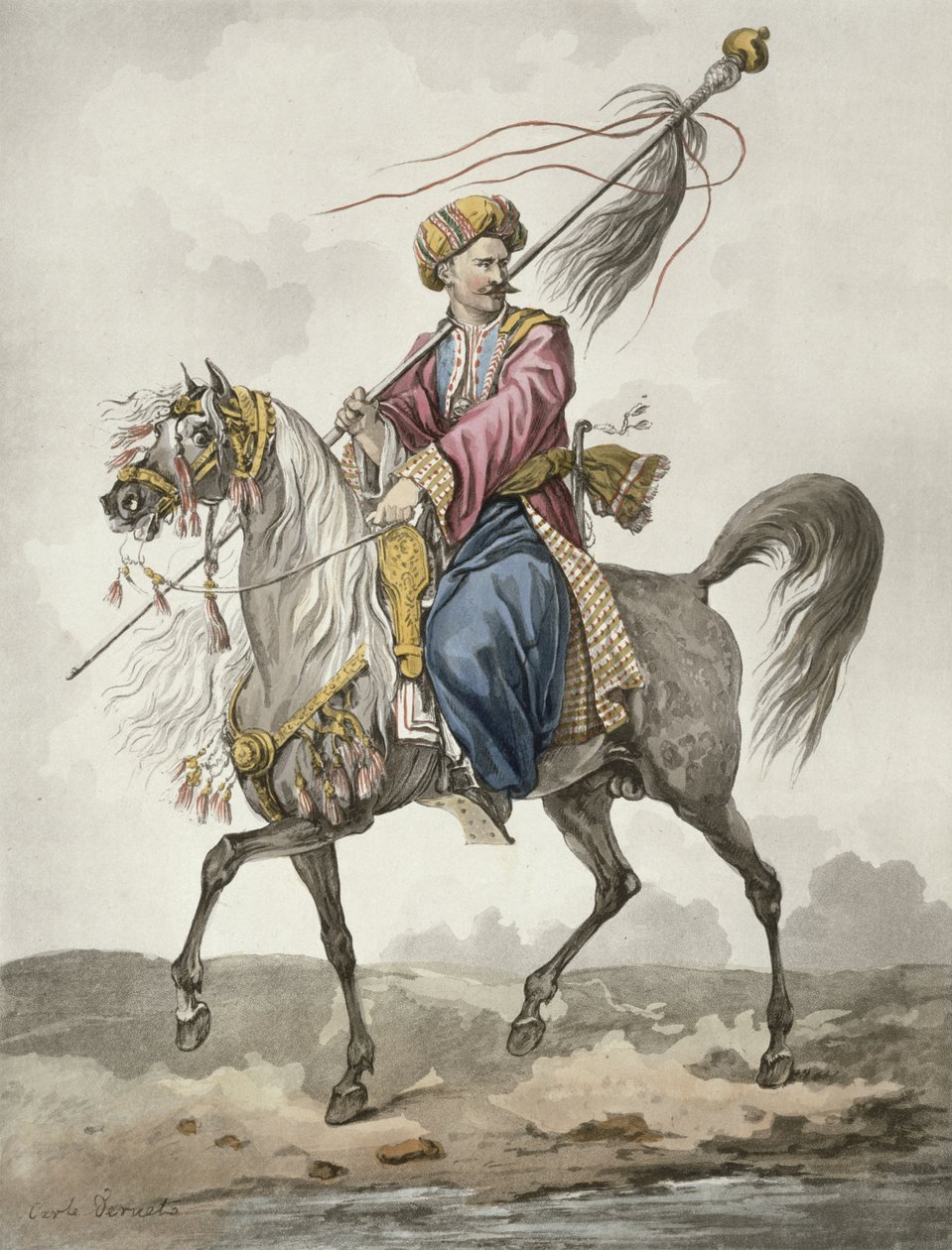 Mameluck standart taşıyıcı by Antoine Charles Horace Vernet