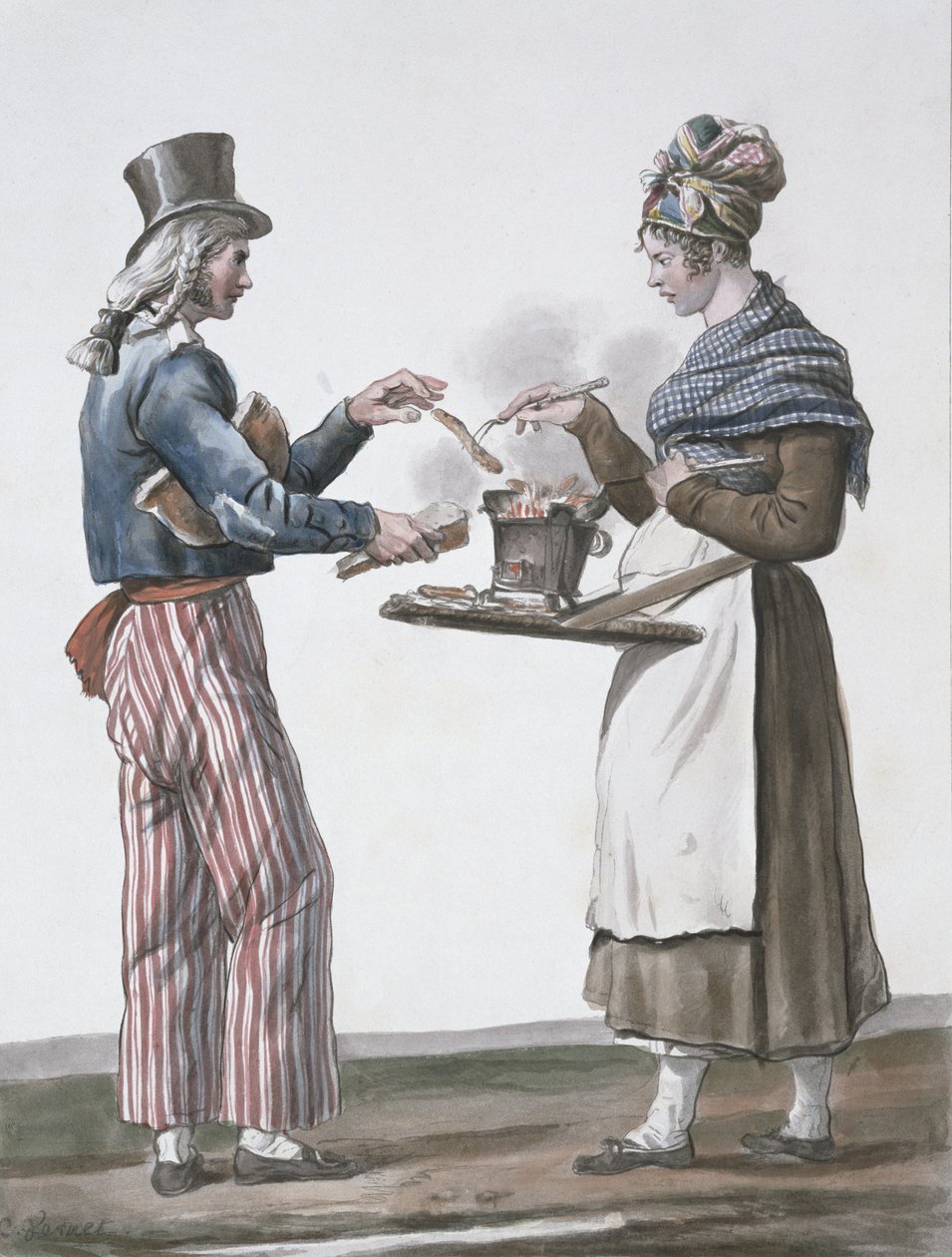 sosis satıcısı by Antoine Charles Horace Vernet
