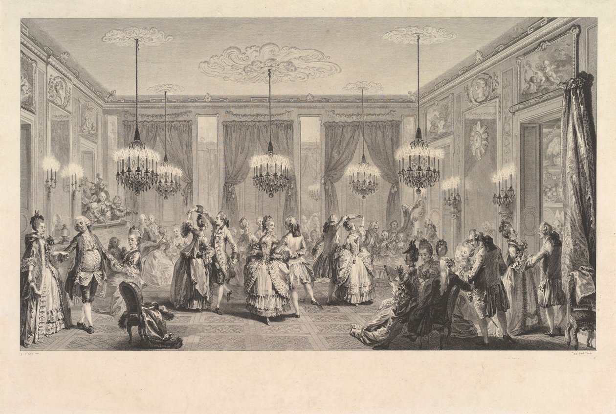 Le Bal Paré, 1774. by Antoine Jean Duclos