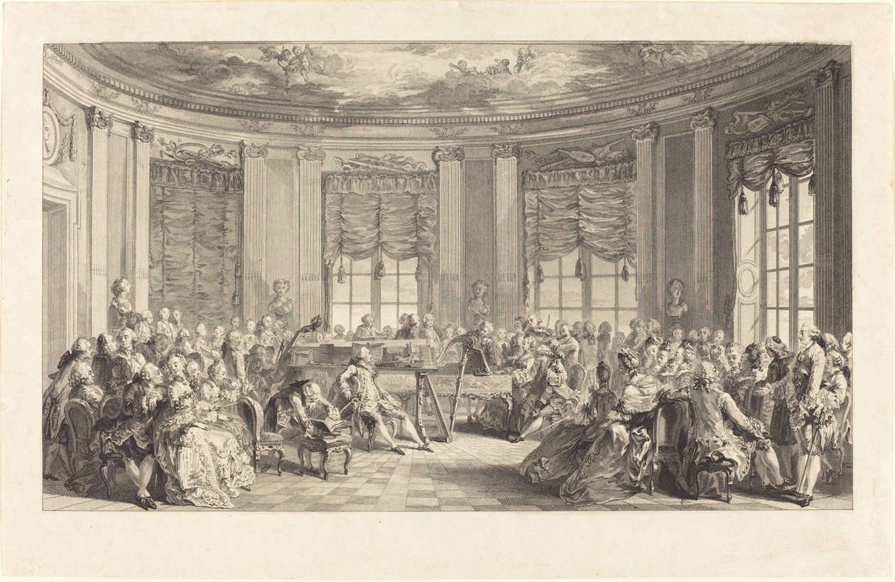 Konser by Antoine Jean Duclos after Augustin de Saint Aubin