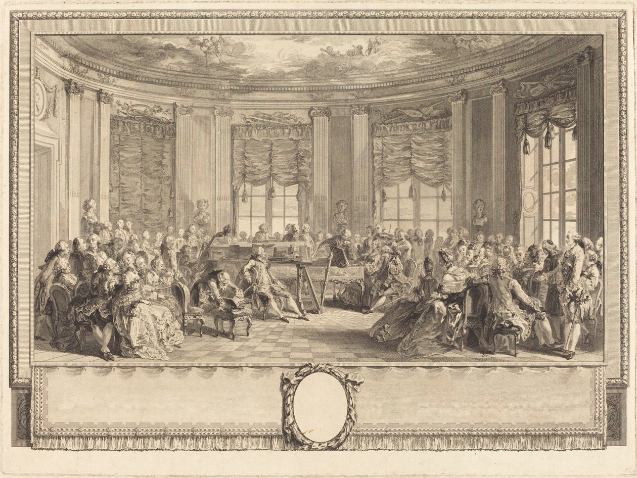 Konser by Antoine Jean Duclos after Augustin de Saint Aubin