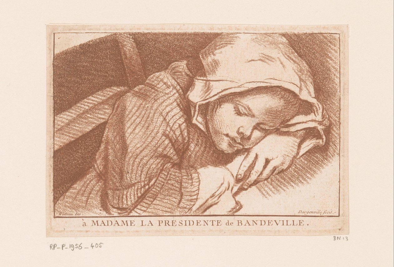 uyuyan kız by Antoine Joseph Dezallier d