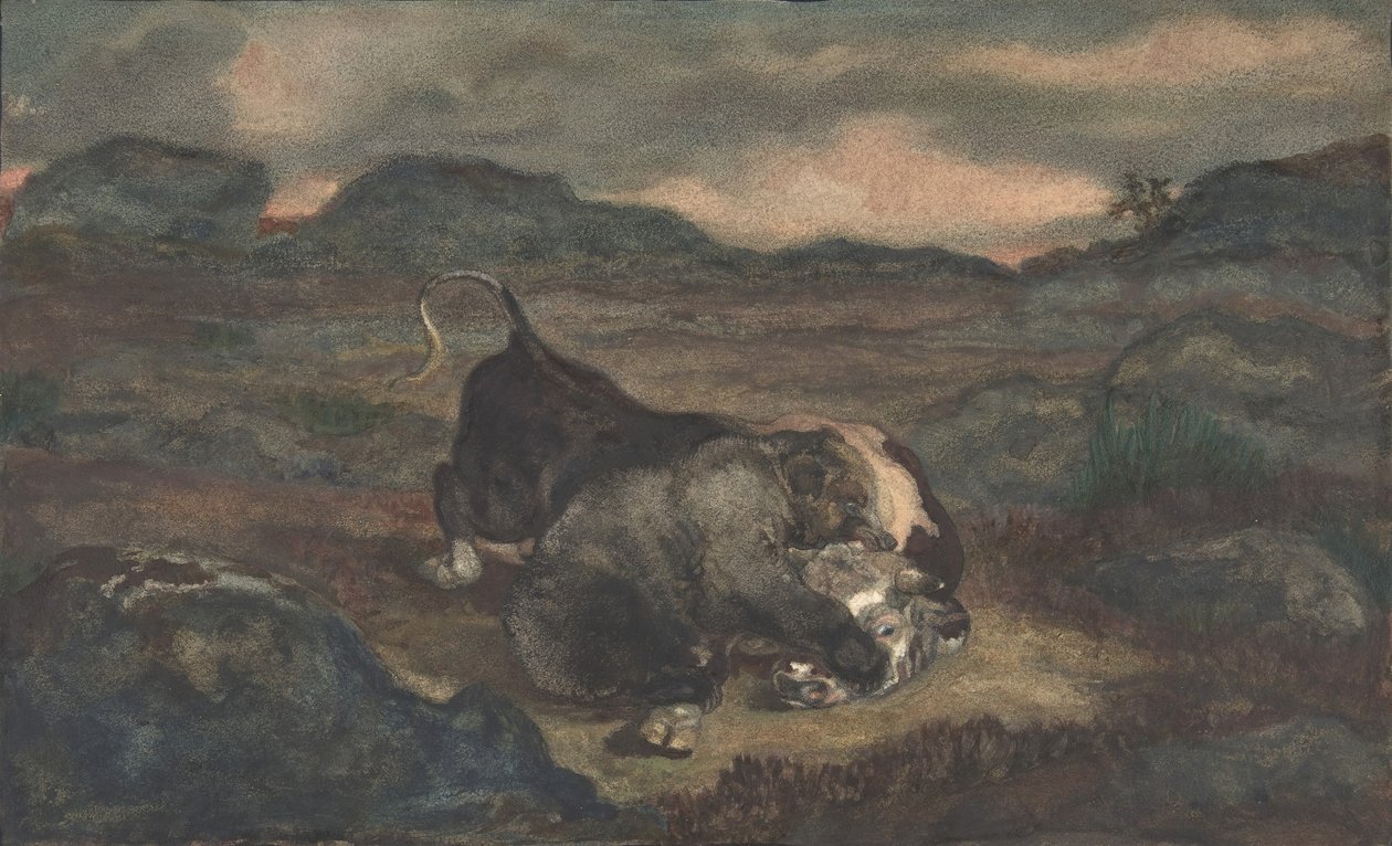 Ayı Öldüren Boğa, 1810-75. by Antoine Louis Barye