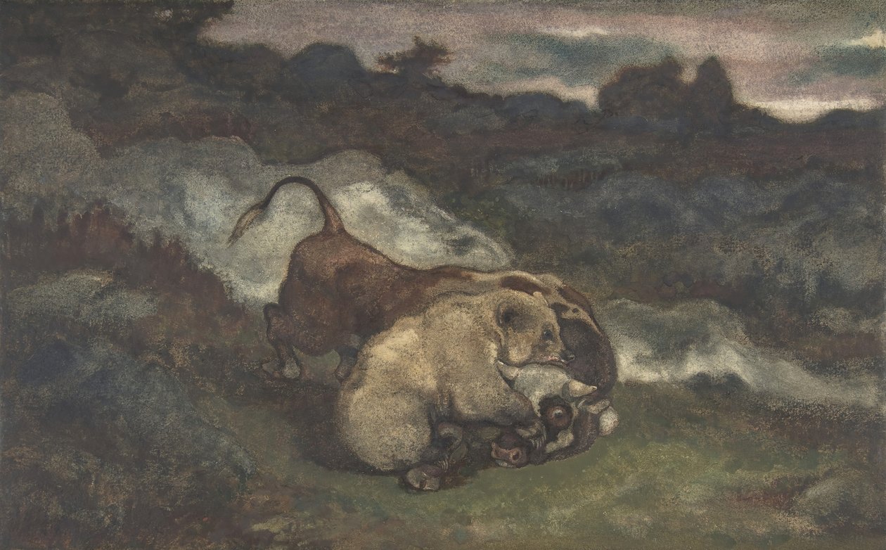 Boğa Öldüren Ayı, 1810-75. by Antoine Louis Barye