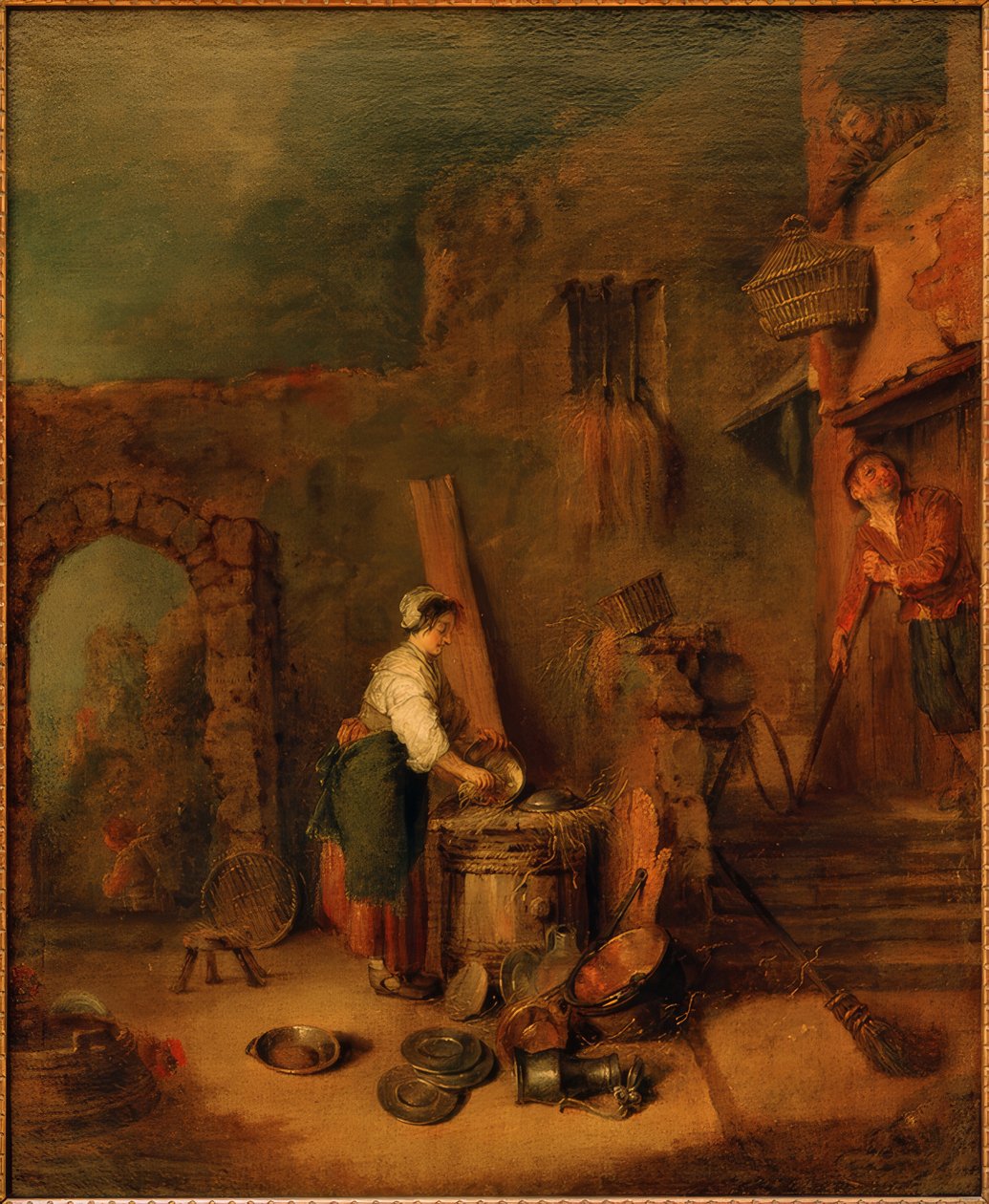Bakır yıkayıcı (ocak) by Antoine Watteau