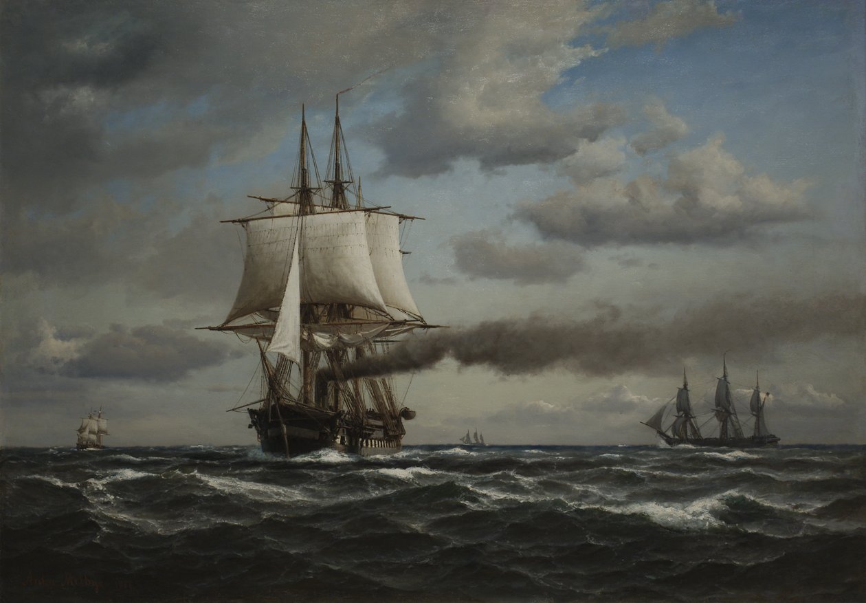 firkateyn Jutland by Anton Melbye
