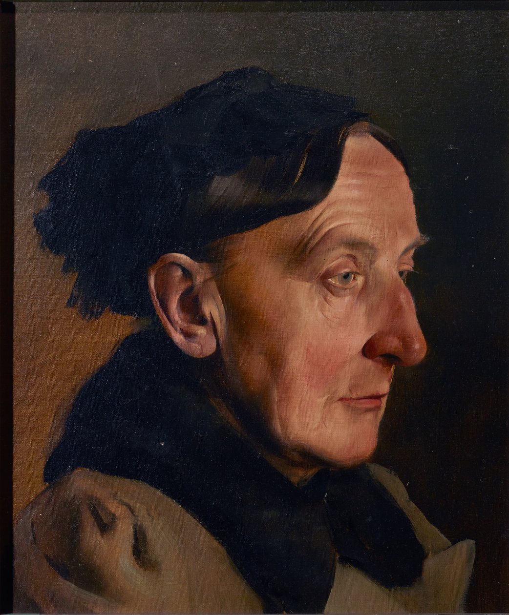 Yaşlı Bir Kadının Başı by Anton Josef von Kenner