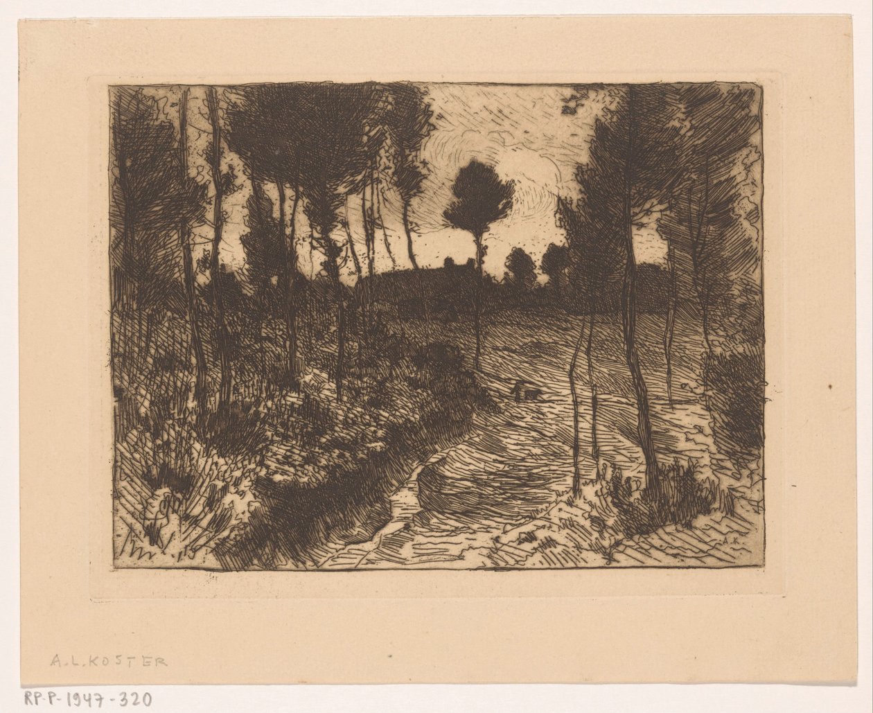 Geceleri orman yolu by Anton L. Koster