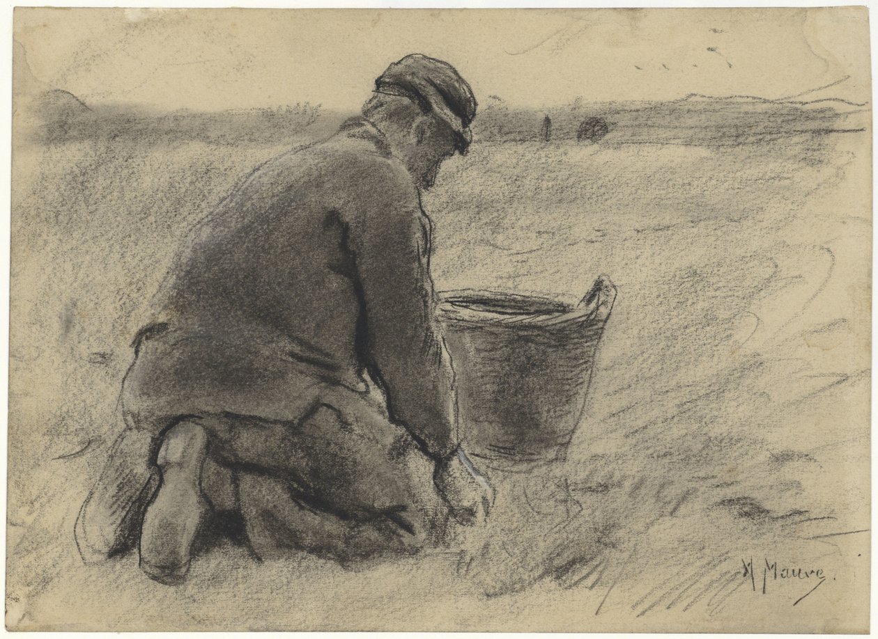 patates hasat makinesi by Anton Mauve