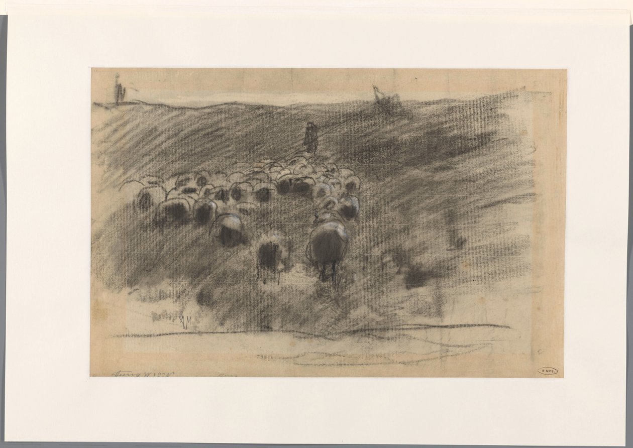 Koyun sürüsü ile çoban by Anton Mauve