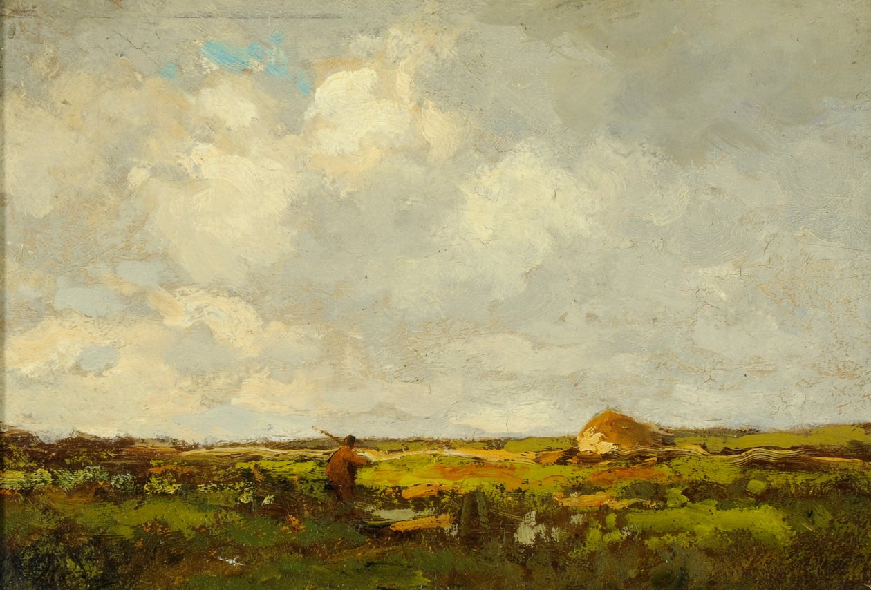 Peyzaj (ahşap üzerine yağlı boya) by Anton Mauve
