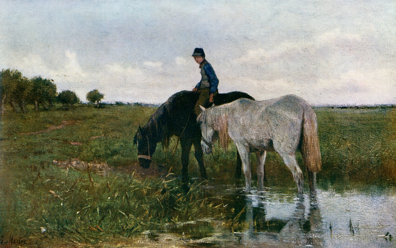 Atları Sulamak, 1871, 1912. by Anton Mauve