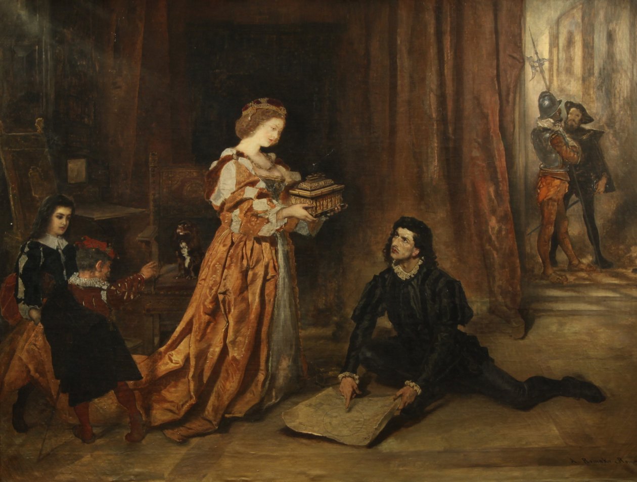 Kolomb ve Kraliçe Isabella by Anton Romako