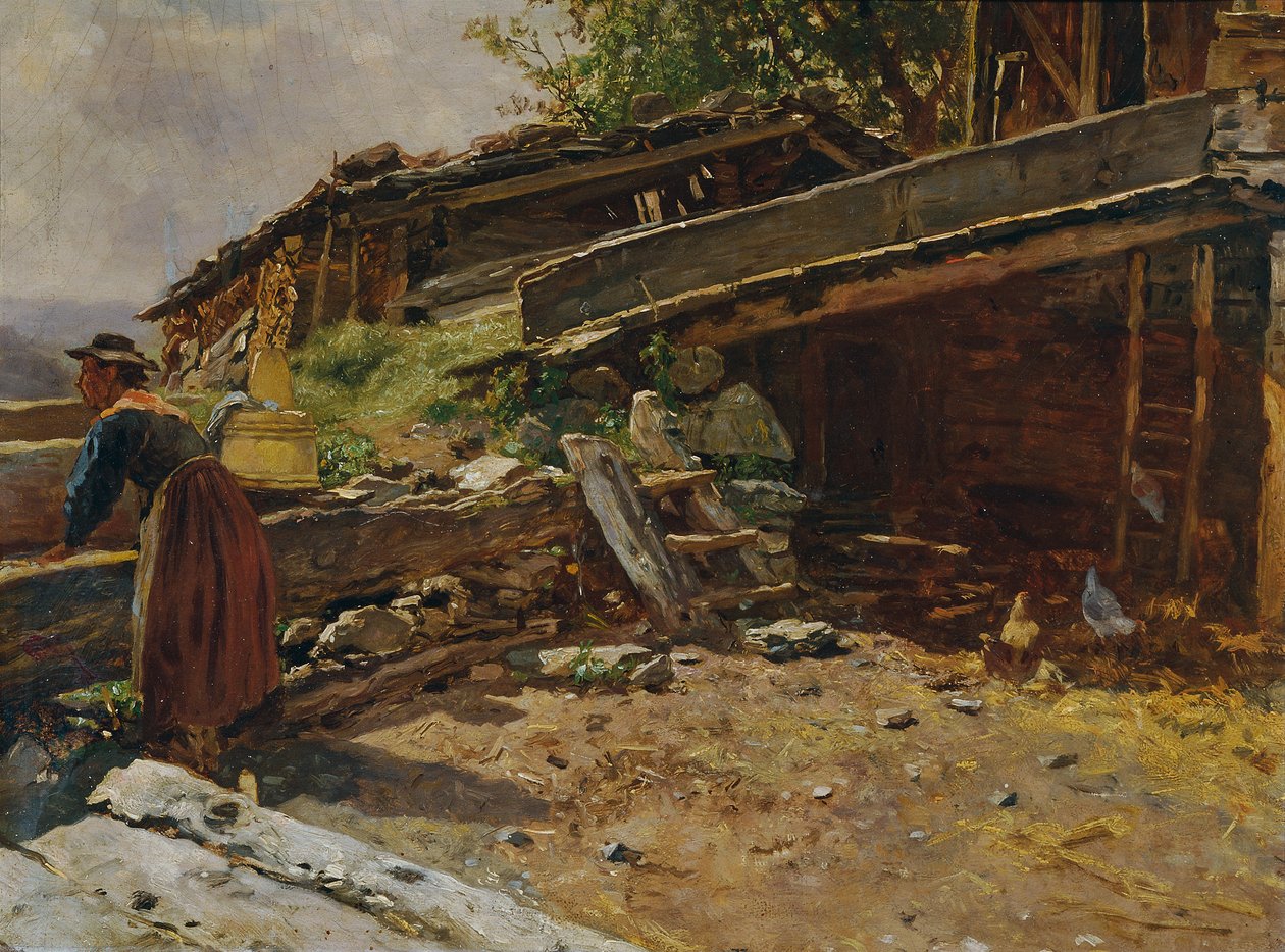 Bruck-Fusch'taki Woferlbauer Çeşmesi by Anton Schrodl