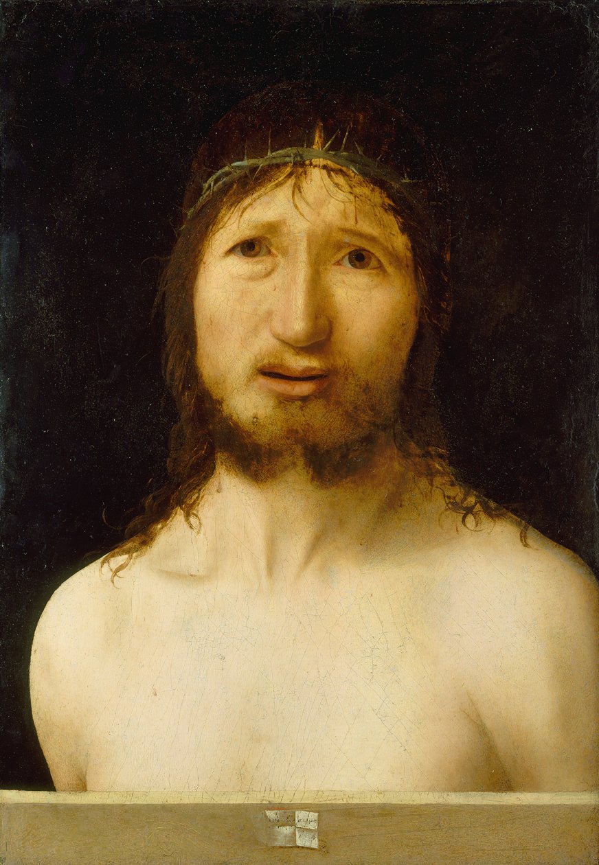 İsa Dikenlerle Taçlandırıldı. by Antonello da Messina