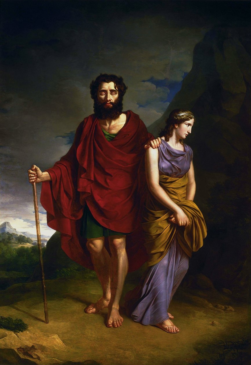 Oidipus ve Antigone by Antoni Brodowski
