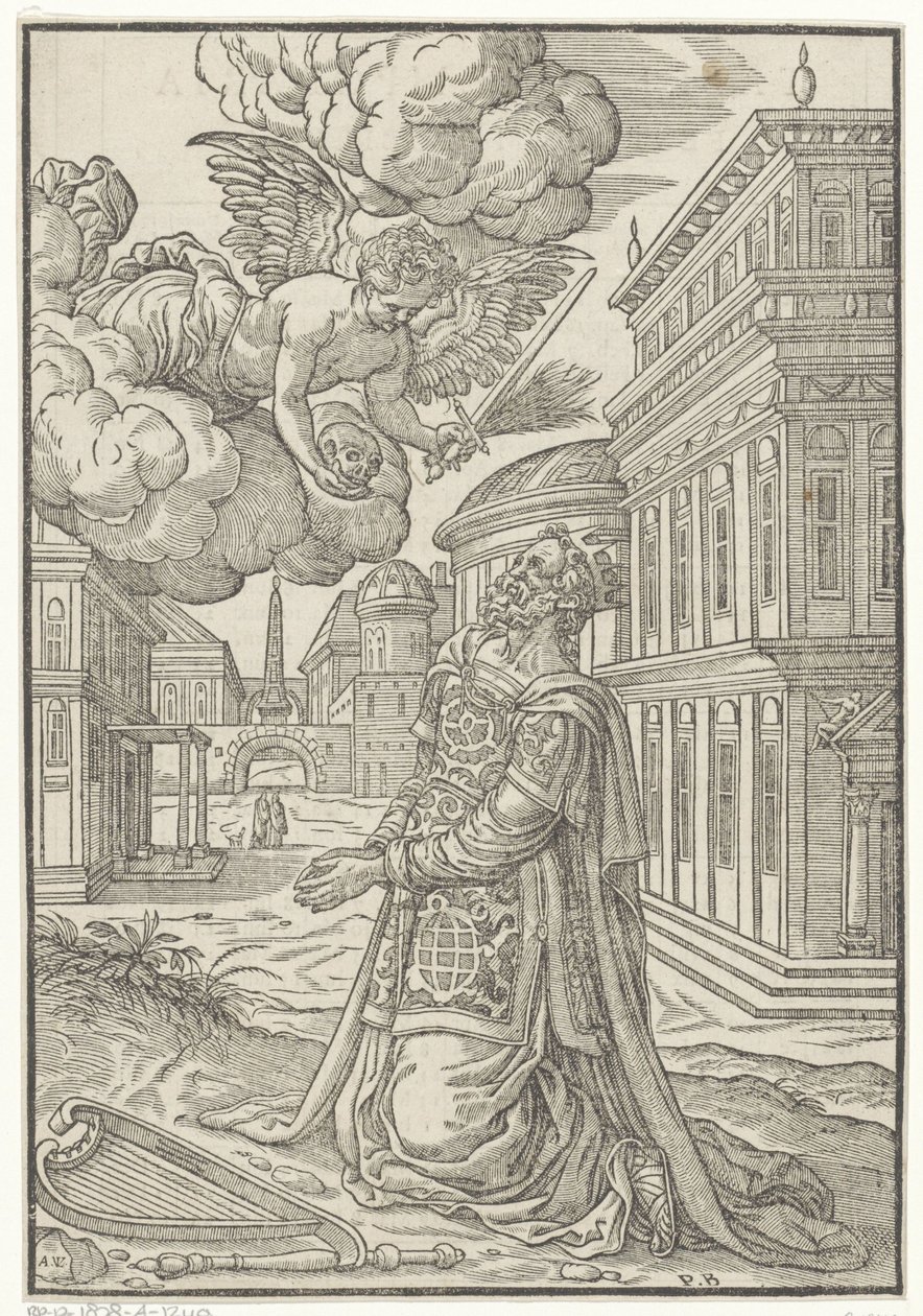 diz çökmüş david by Antoni van Leest
