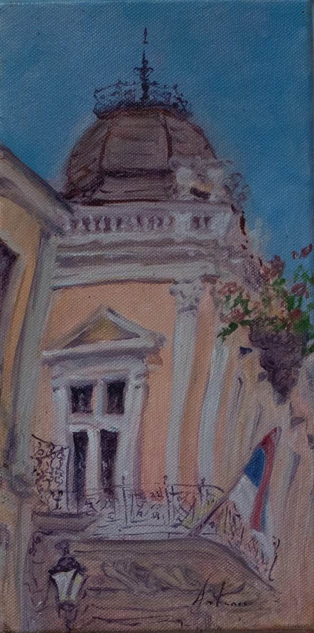 Sırbistan, 2017 (tuval üzerine yağlıboya) by Antonia Myatt