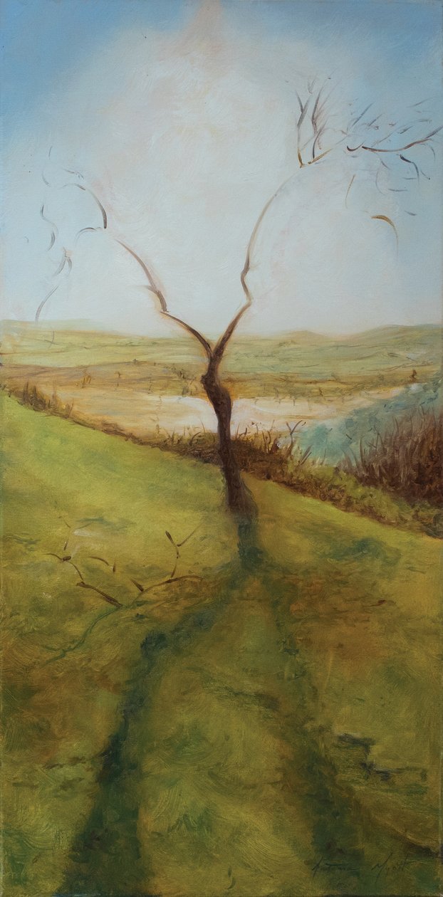 Öpüşen ağaç, 2013 (tuval üzerine yağlıboya) by Antonia Myatt