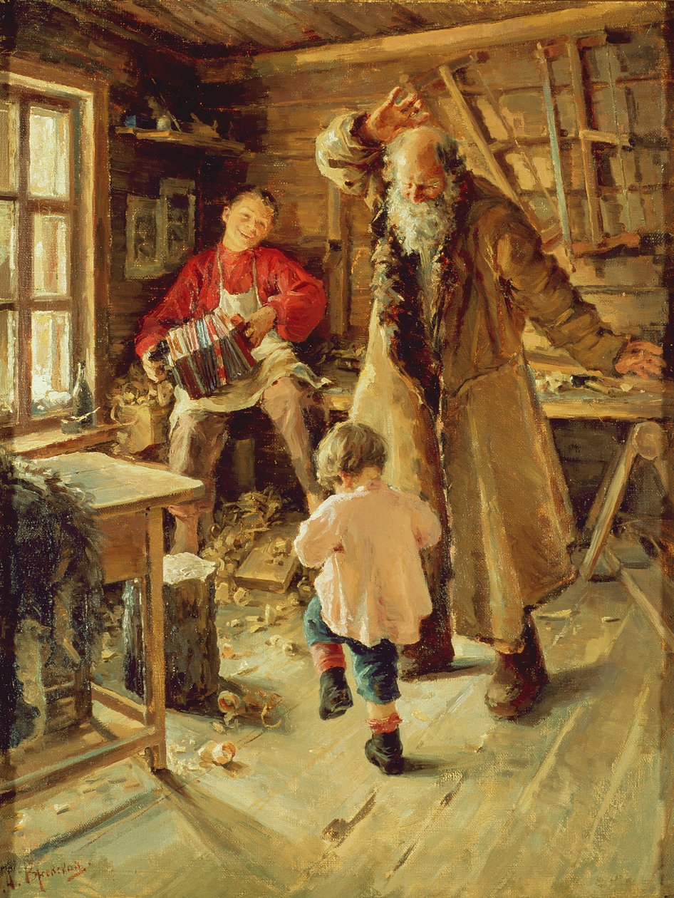 ಎ ಮೆರ್ರಿ ಮೊಮೆಂಟ್, 1897 ಟರ್ಕ್ by Antonina Leonardov Rzhevskaya
