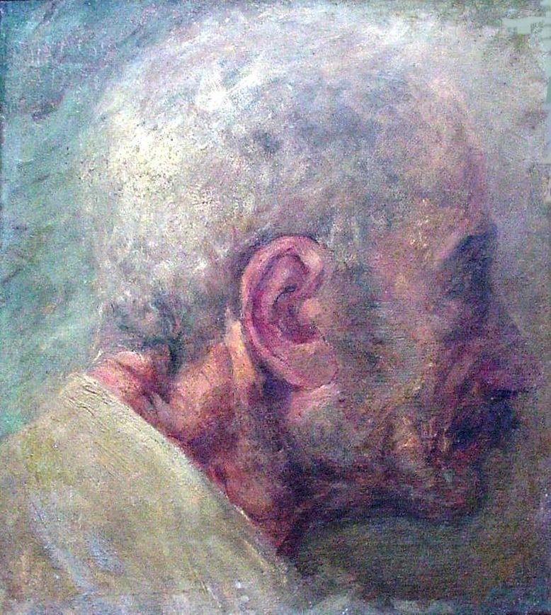 Yaşlı bir adamın başı by Antonio Parreiras