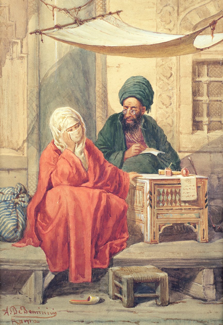 Osmanlı Katibi (kağıt üzerinde wc) by Antonio di Dominici