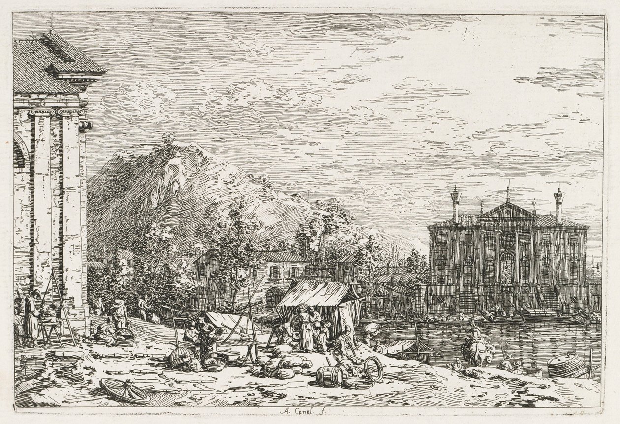 Görüşler: Nehrin Ötesinde Bir Şehir, 1735-1746. by Giovanni Antonio Canal