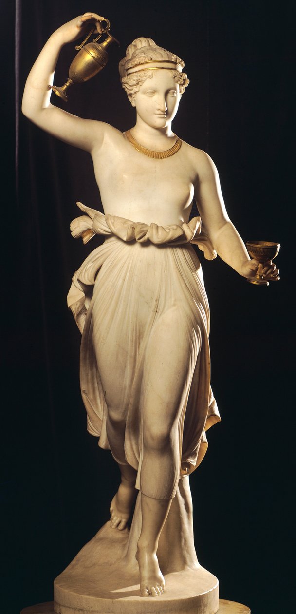 Hebe, Antonio Canova (1757-1822), mermer heykel by Antonio Canova