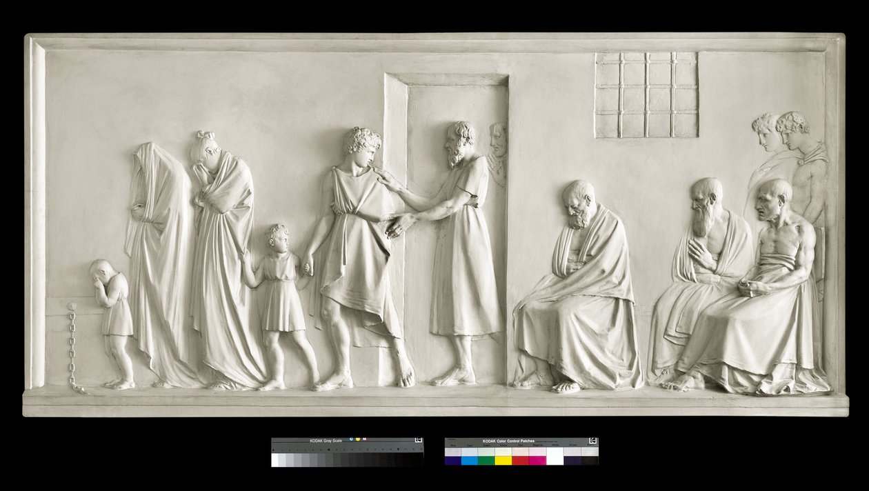 Ailesinden ayrılan Sokrates, 1787-1790 (alçı) by Antonio Canova
