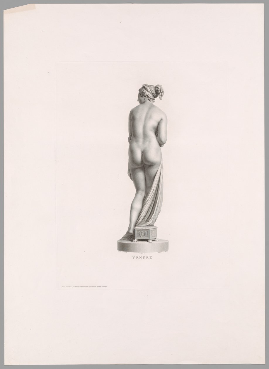 Canova'nın Çalışmasından Venüs, Arkadan Görünüm by Antonio Canova