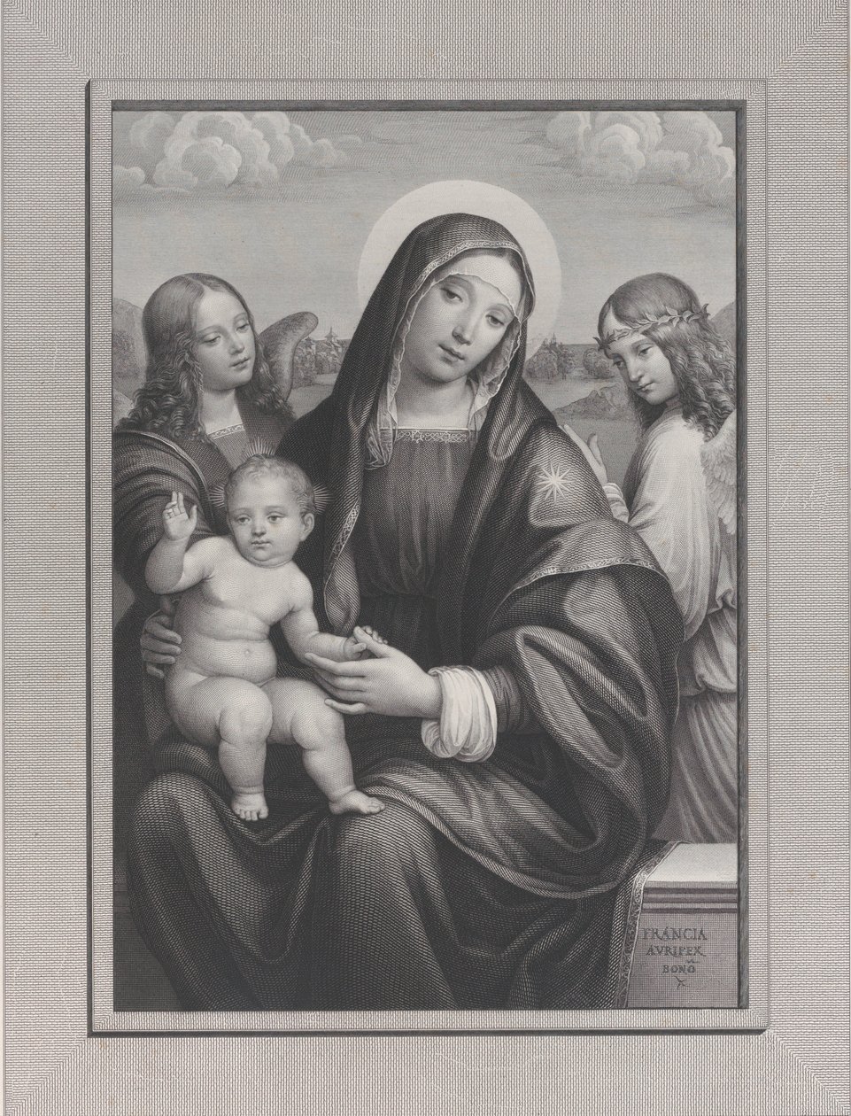 Meleklerle Madonna ve Çocuk, 1822-88. by Antonio Dalco