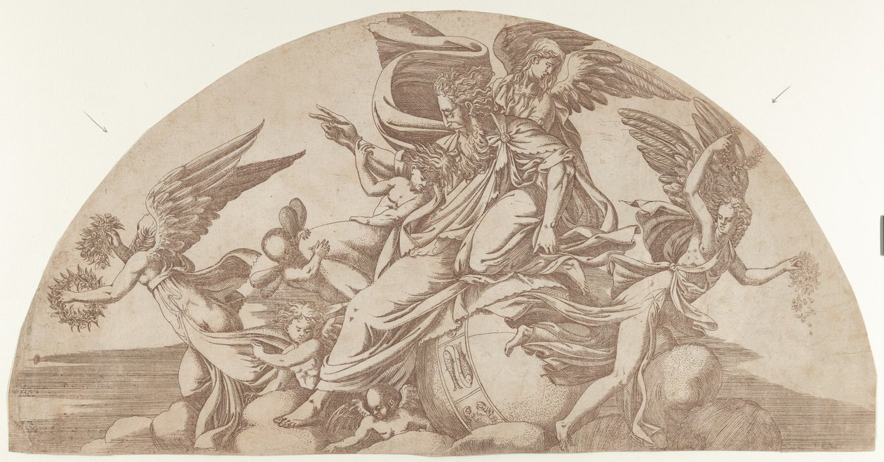 Dünyada Oturan Tanrı, 1540-45. by Antonio Fantuzzi