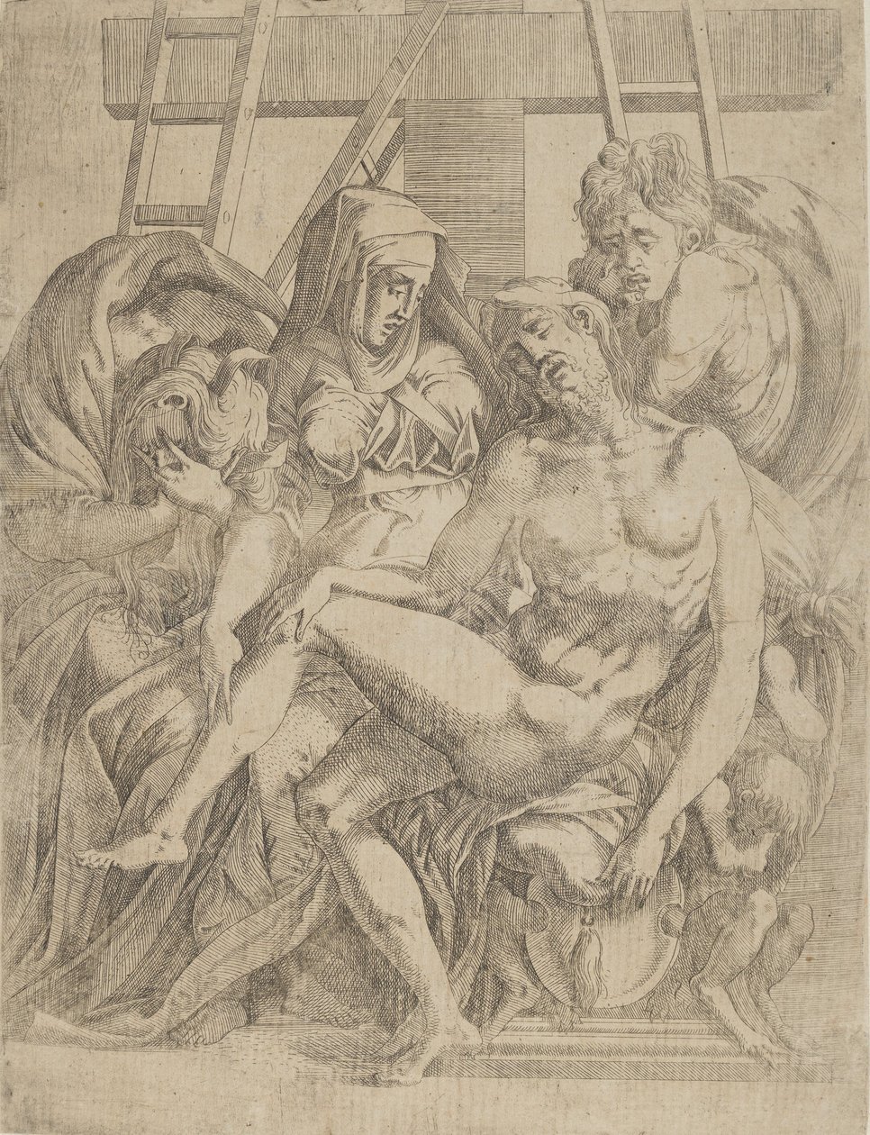 Pieta, 1540-45. by Antonio Fantuzzi