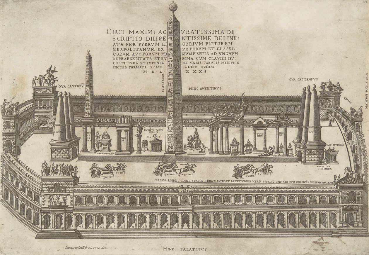 Circus Maximus'un Çok Doğru Bir Tanımı by Antonio Lafreri