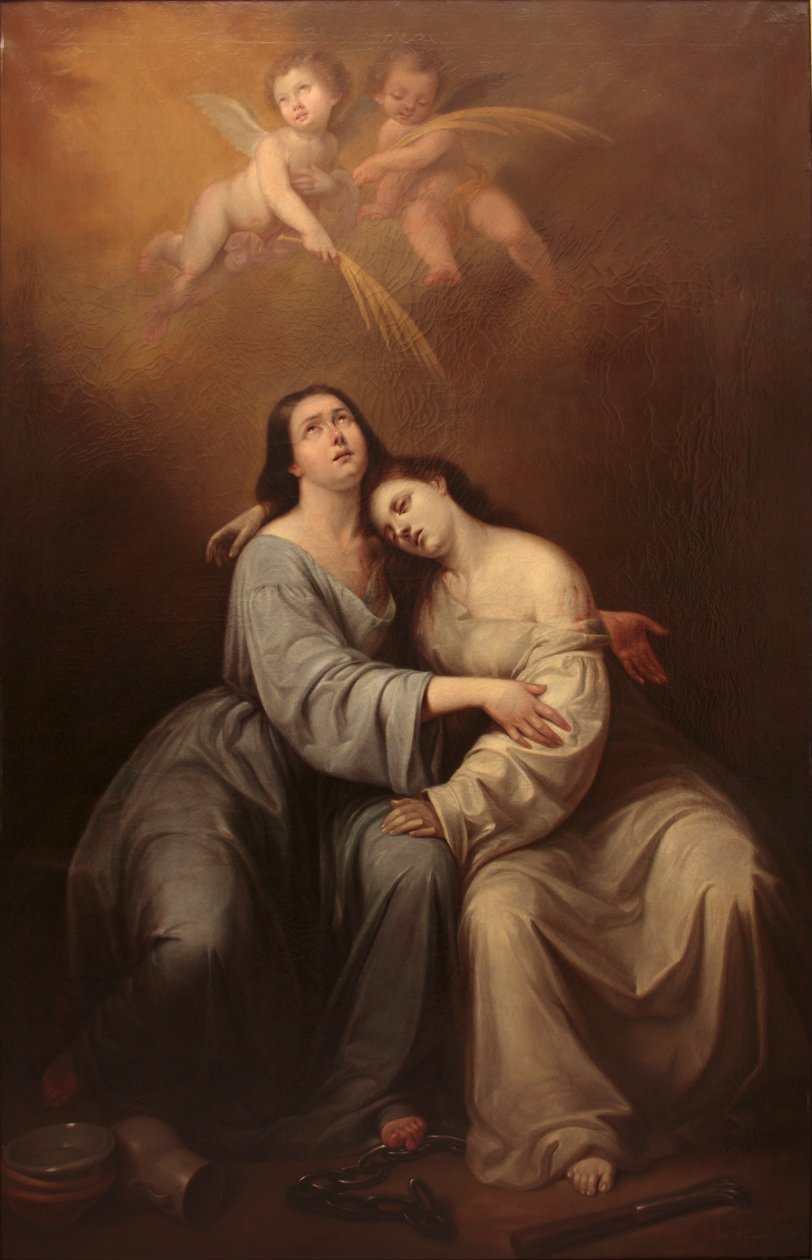 Aziz Justa ve Aziz Rufina by Antonio María Esquivel