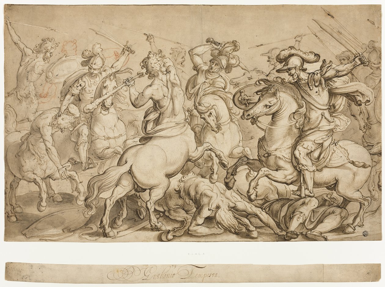 Lapithler ve Centaurlar Savaşı by Antonio Tempesta