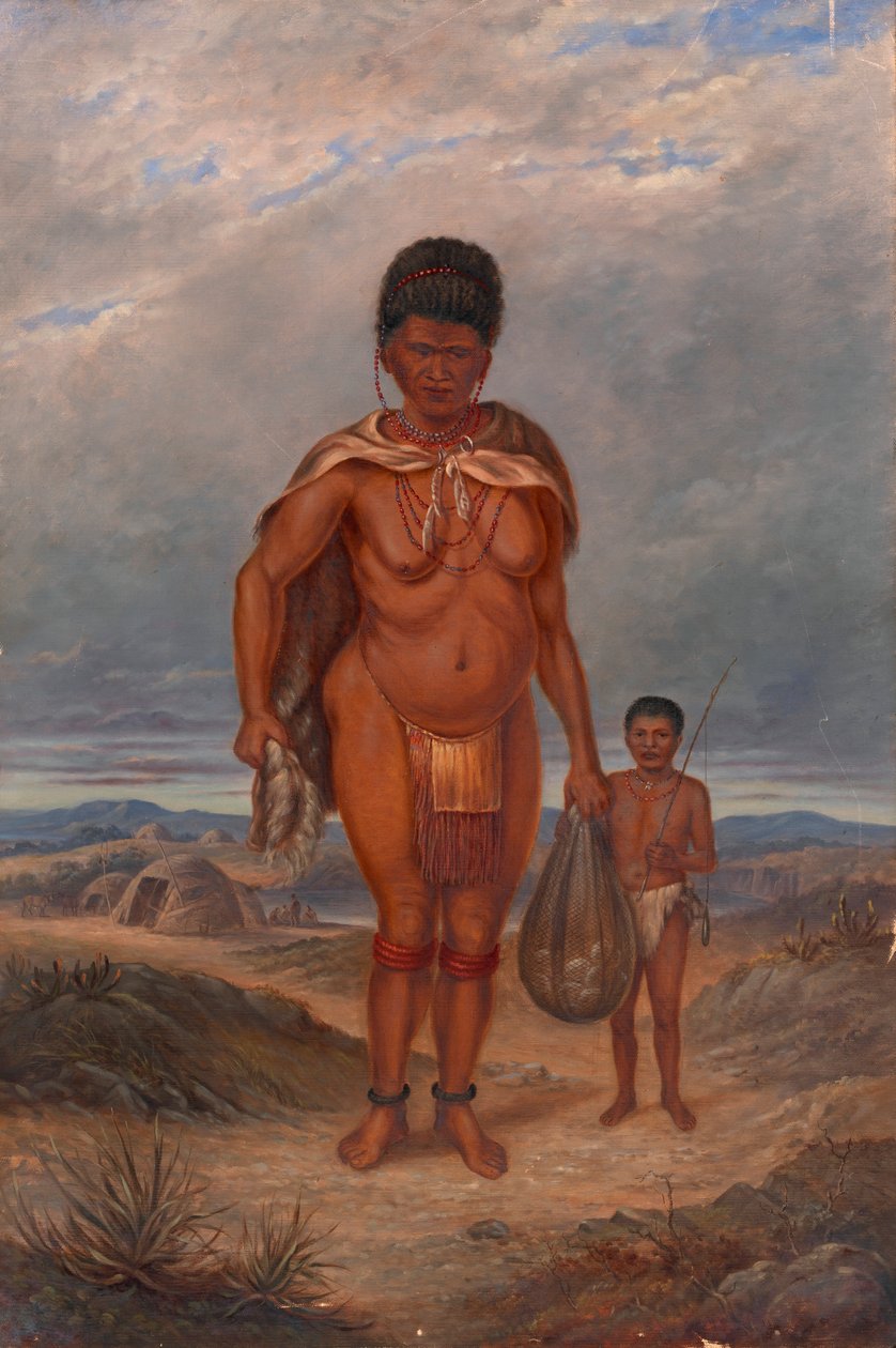 Hottentot Kadın ve Çocuklar, yak. 1893. by Antonio Zeno Shindler