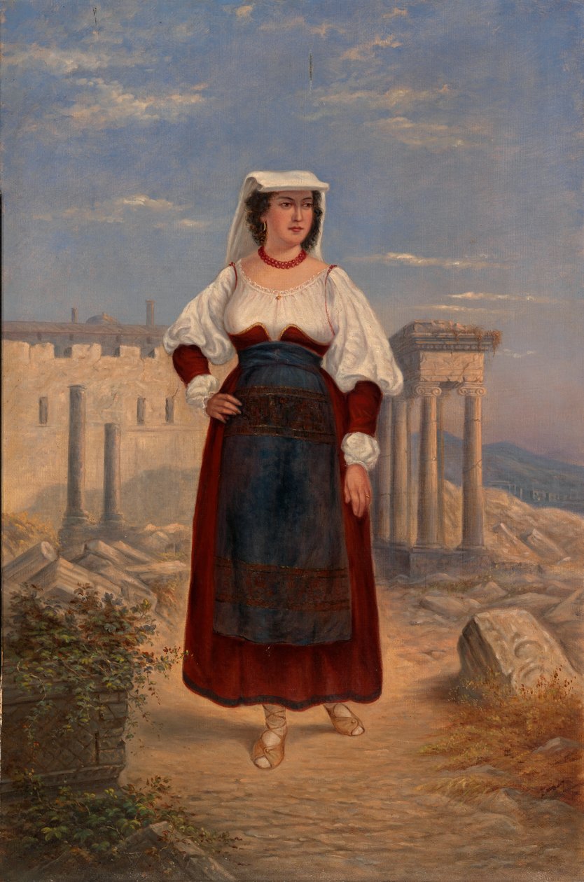 İtalyan Kadın, ca. 1890-1899. by Antonio Zeno Shindler