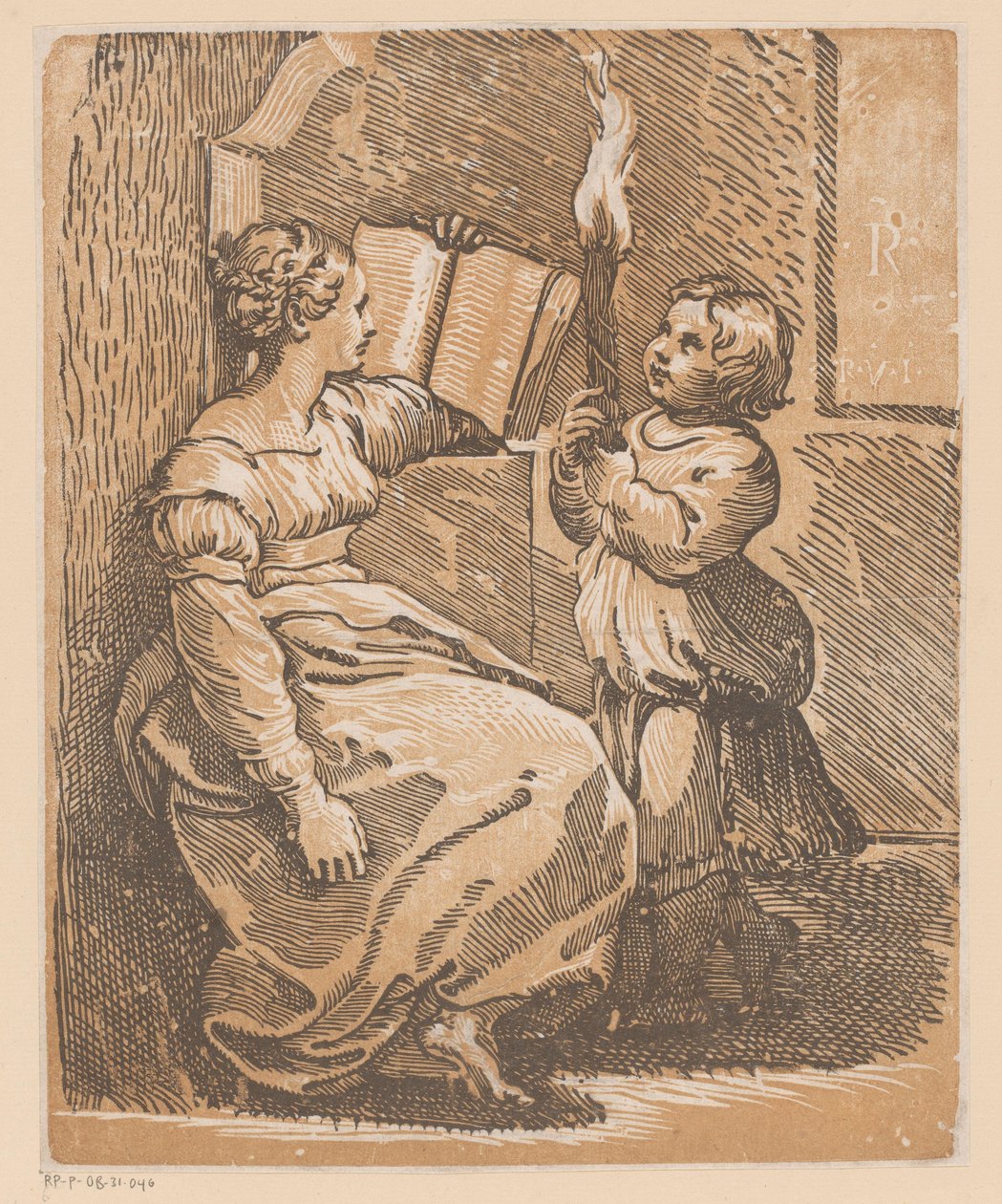 çocukla sibil okumak by Antonio da Trento (attributed to)
