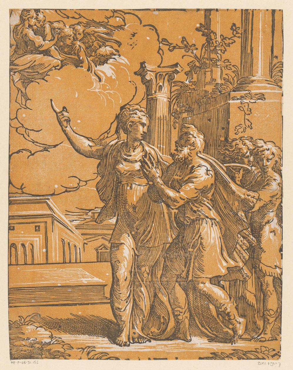 İmparator Augustus ve Tiburtine Sibyl by Antonio da Trento