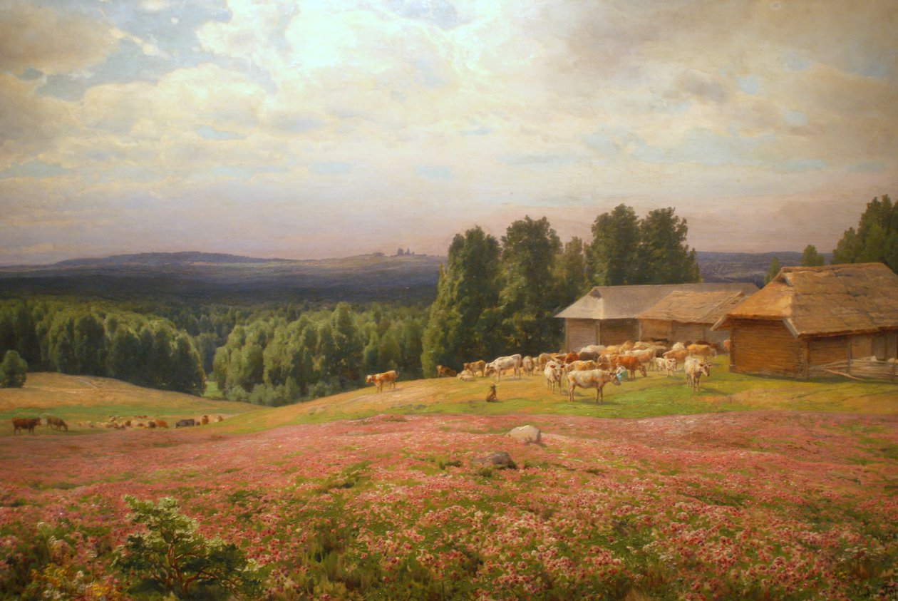 Yonca çiçek açmış. Malzemeler (düzenle) by Apollinary Goravsky