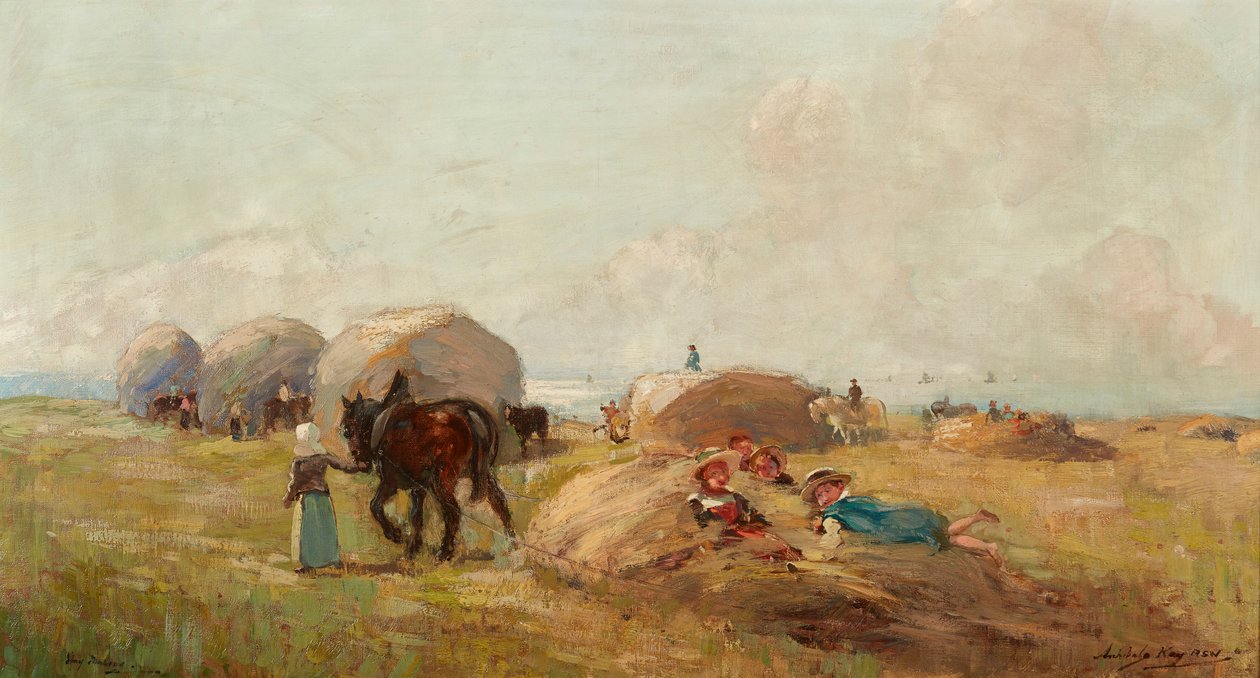Saman yapımı (tuval üzerine yağlı boya) by Archibald Kay