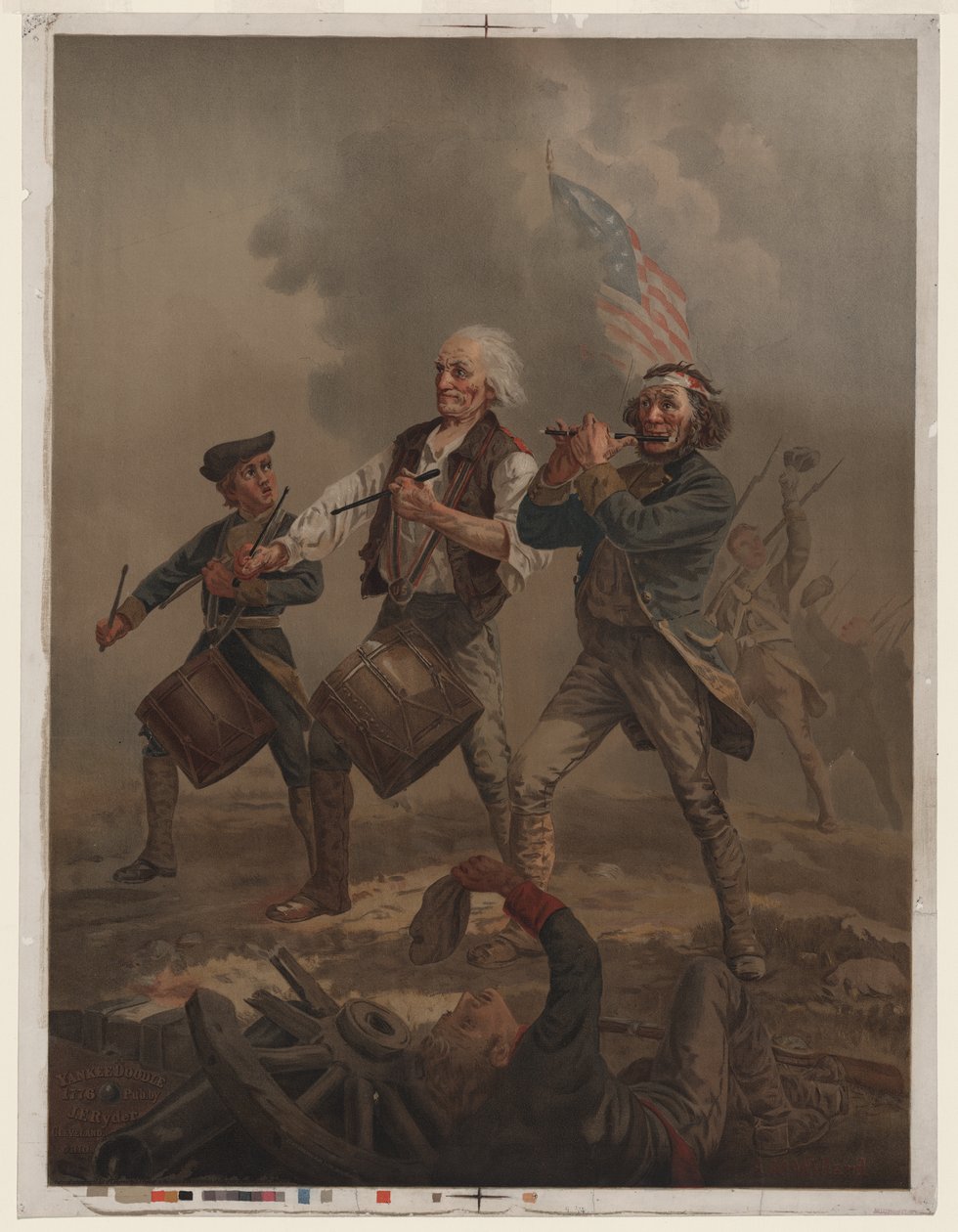 Yankee doodle 1776, c.1876 (kromolitograf) by Archibald Willard