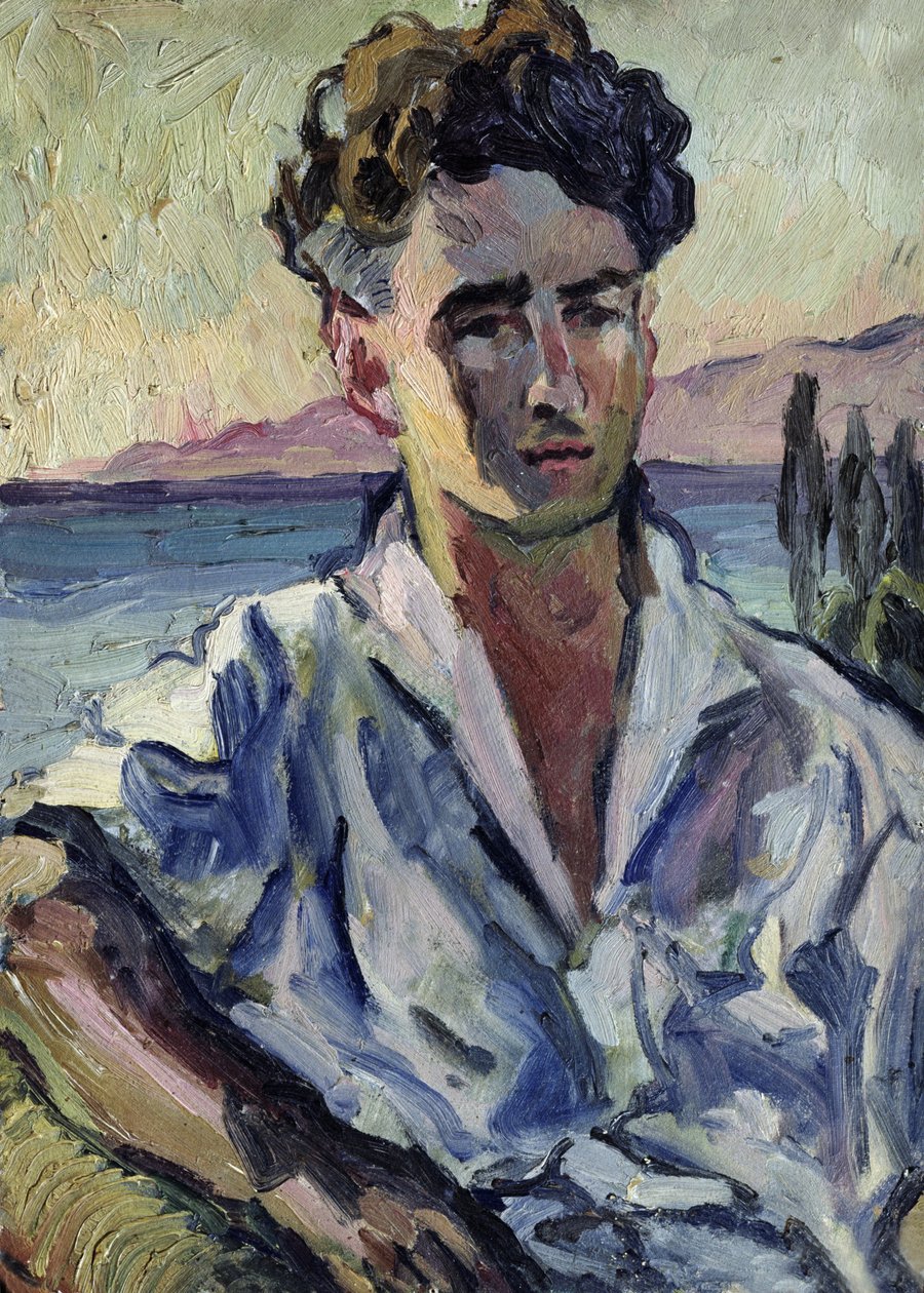 Iosif Utkin, 1931 (karton üzerine yağlı boya) by Aristarkh Vasilievic Lentulov