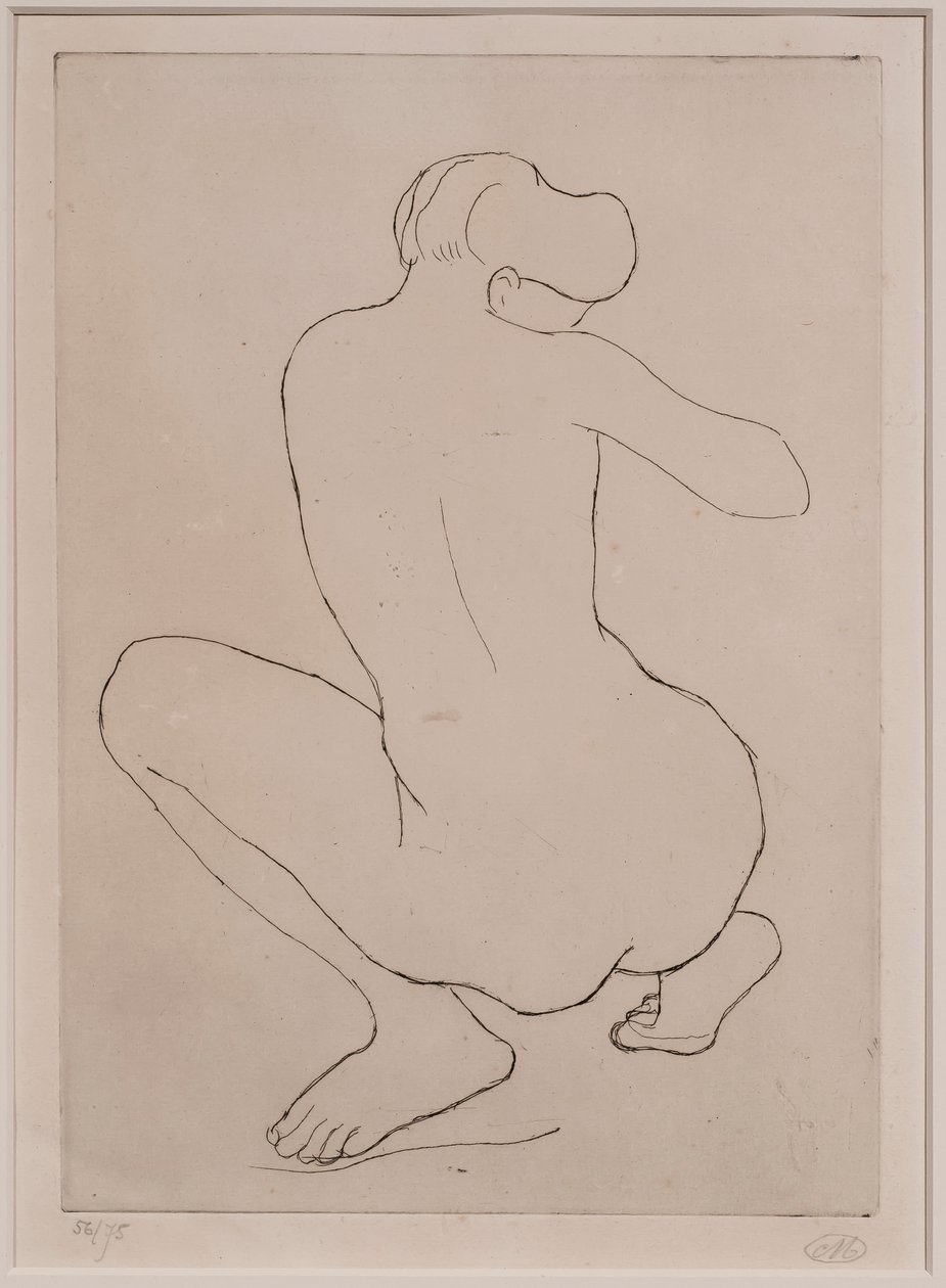 çömelmiş kadın by Aristide Maillol